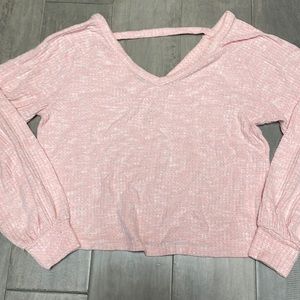 Light pink, long sleeve top, size XS for juniors.
